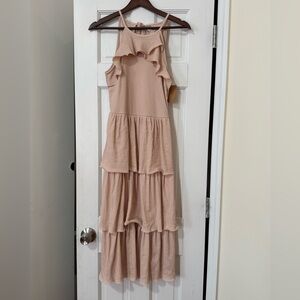 Light pink tiered dress